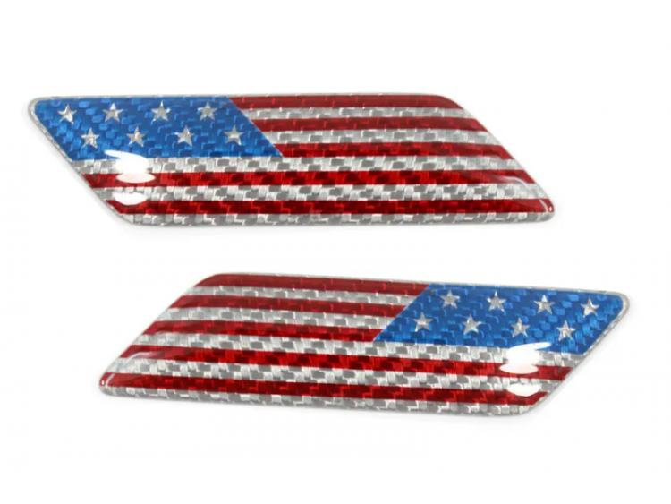 USA Fender Emblem w/ Flag - Carbon Fiber