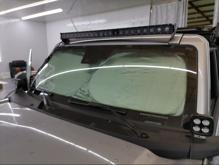 Ford Bronco Sunshade - BlackOut Sunshades - Foldable Double Circle Design 