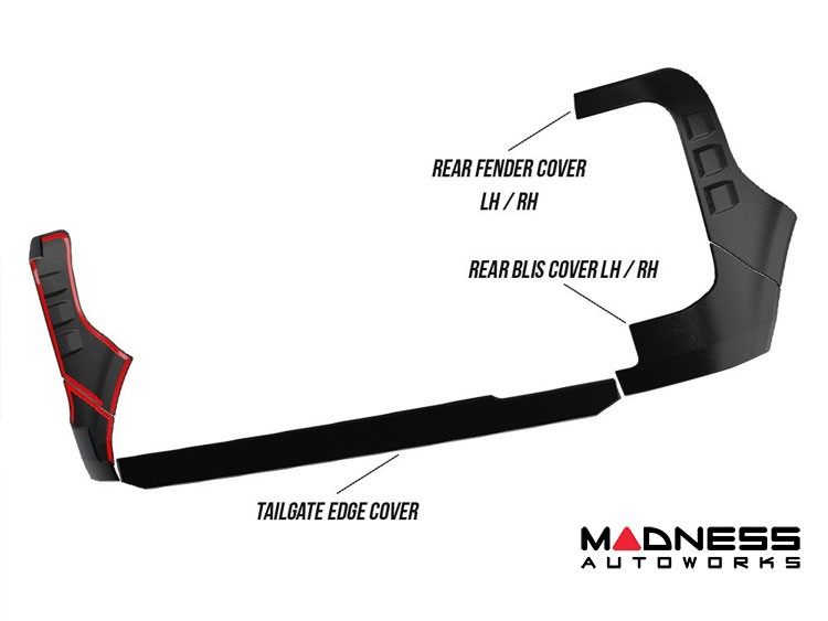 Ford Bronco Rear End Cover Kit - Armadillo - Air Design