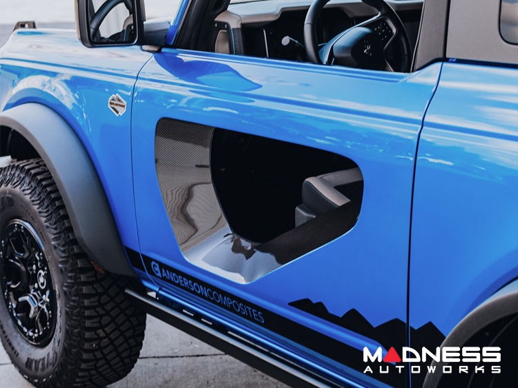 Ford Bronco Halo Doors - Anderson Composites - 2 Door - Fiberglass with Carbon Fiber Inserts 