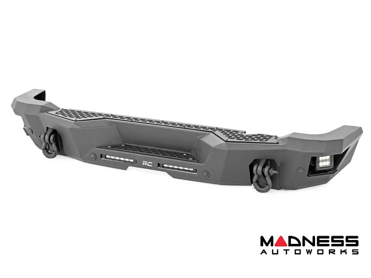 Ford Bronco Rear Bumper - FAB - w/ 6" Slim Line LED & Black Series Cube Lights