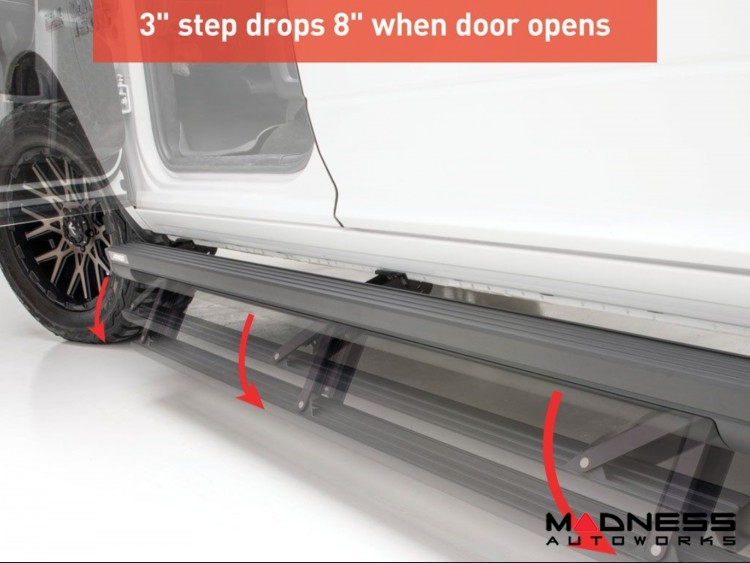 Ford Bronco Side Steps - 4 Door - Aries - ActionTrac - 69.6" - Powered Running Boards