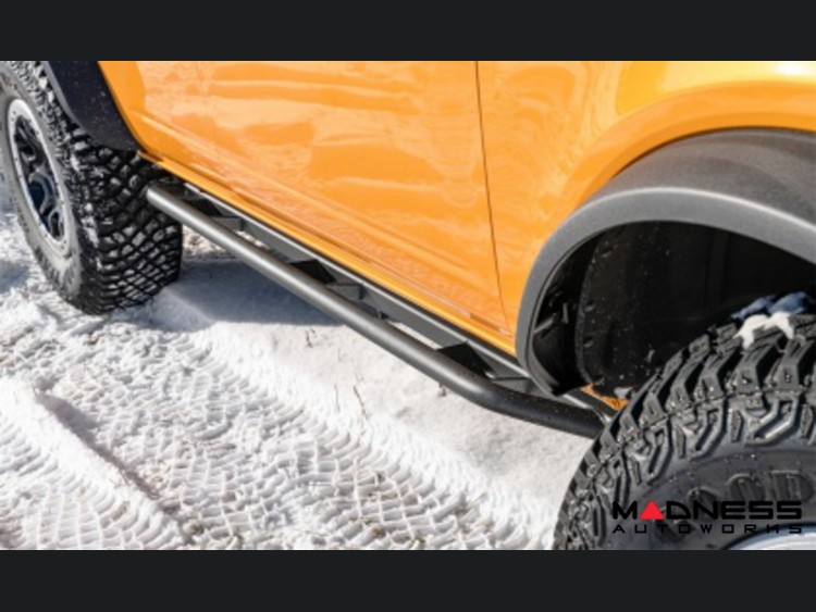 Ford Bronco Rock Sliders - 4 Door - Trail Slider Step System - Textured Black - N Fab 