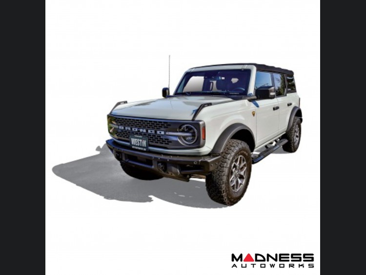 Ford Bronco Side Steps - 4 Door - PRO TRAXX Step Bars - Textured Black - Westin 