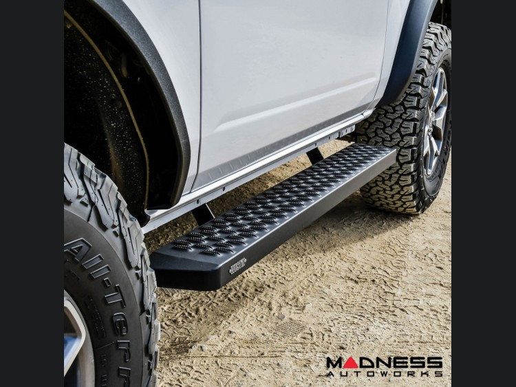 Ford Bronco Running Boards - Grate Step - Textured Black - 54" - Westin 