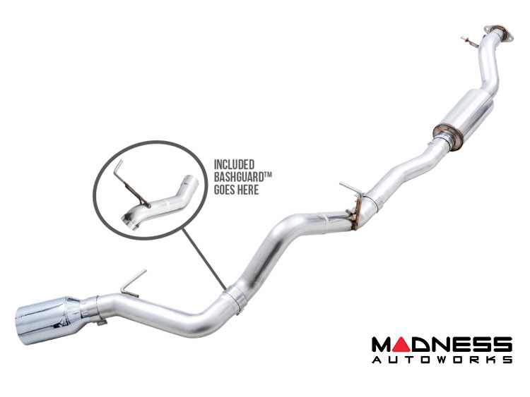 Ford Bronco Performance Exhaust System - Cat Back - Single Rear Exit - AWE - Chrome Tip w/ Bash Guard