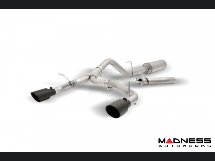 Ford Bronco Performance Exhaust System - Cat Back - Dual Exit - Gibson - 2.5" - Black Tips