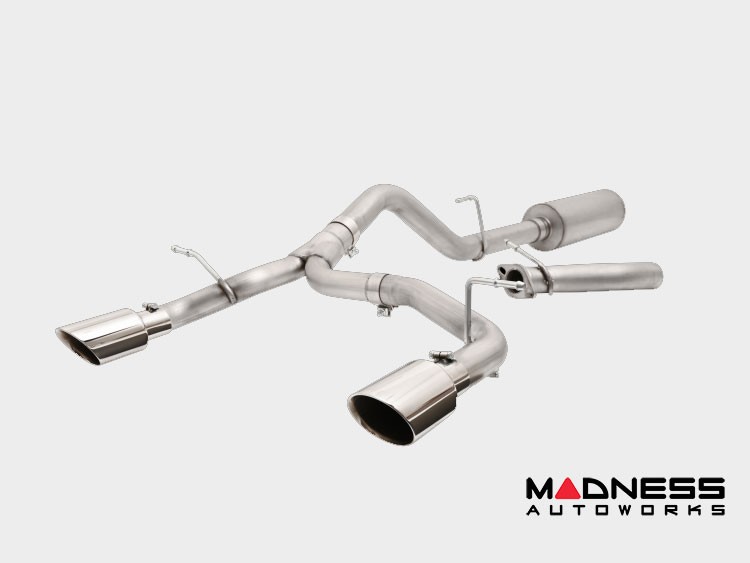 Ford Bronco Performance Exhaust System - Cat Back - Dual Exit - Gibson - 2.5" - Polished Tips