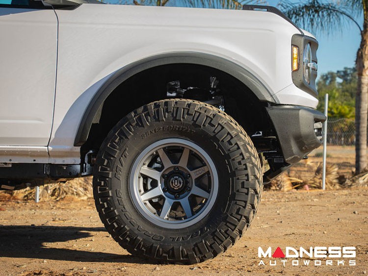 Ford Bronco Custom Wheels (1) - Rebound Pro - Titanium - 17" X 8.5 / 6 X 5.5 / 25mm / 5.75" BS - Icon 