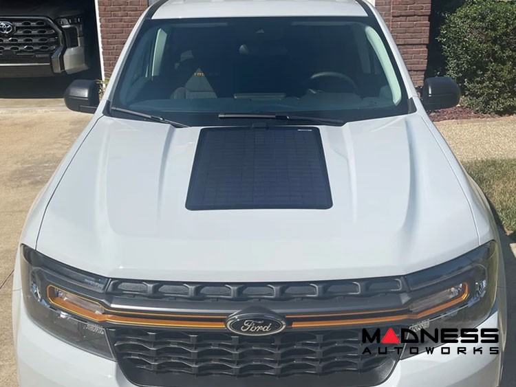 Ford Maverick Flexible Solar Panel Kit - Complete Kit w/ Waterproof Controller + Hood Decal - 2022+ - 60W