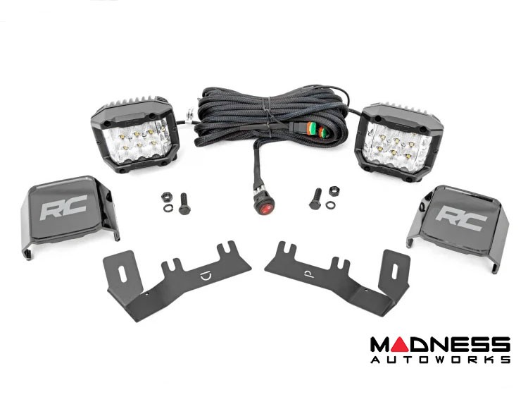 Chevrolet Silverado 1500 Lighting Upgrade - Ditch Light LED Mount w/ 3-Inch Osram Wide Angle Lights