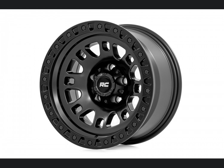 Custom Wheel 82 Series Wheel - One-Piece - Semi Gloss Black | 18x9 | 6x5.5 | -12mm - Rough Country