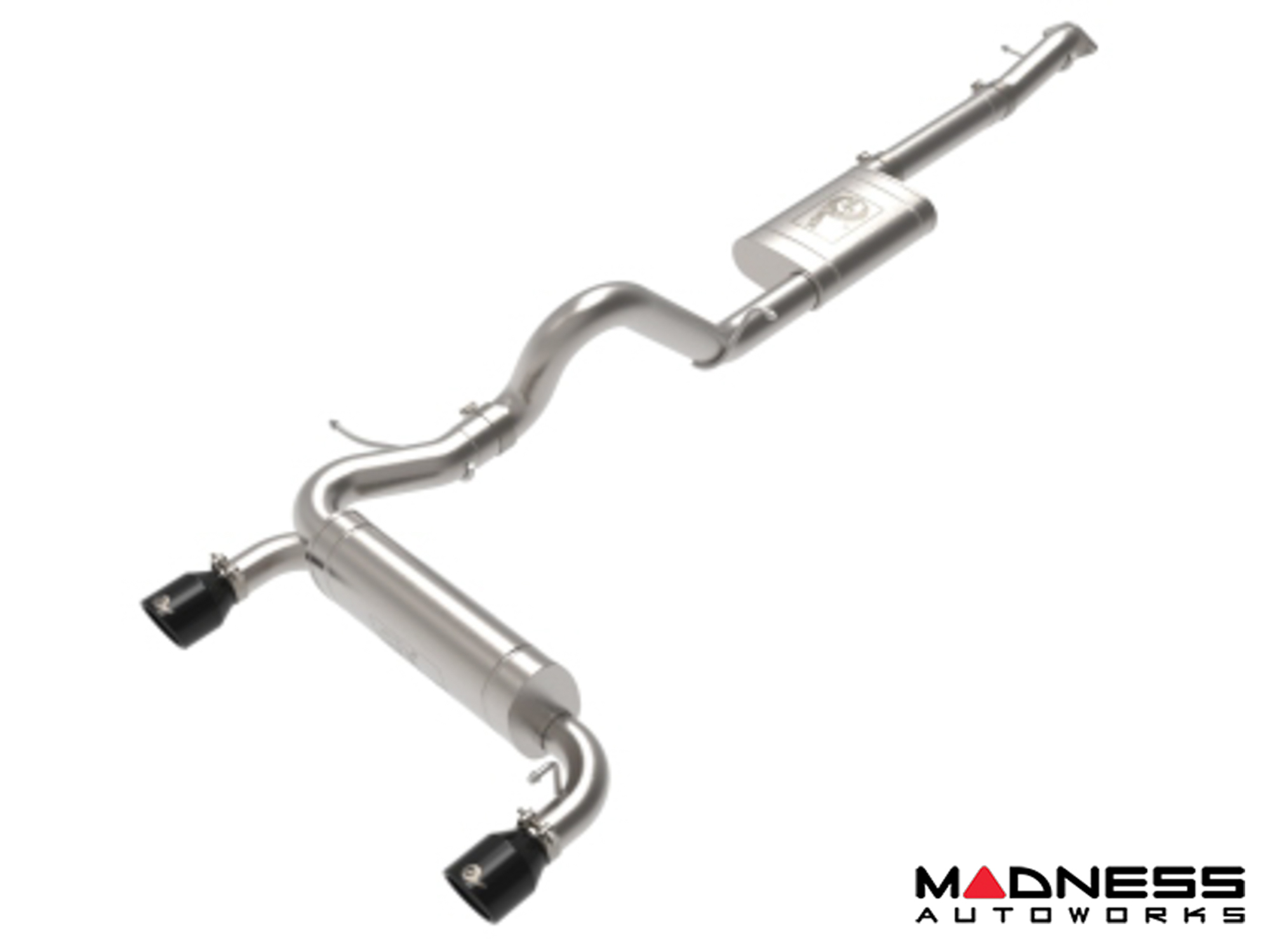 Ford Bronco Performance Exhaust System - Cat Back - Vulcan Series - Dual Exit - AFE - 3" - Black Tips