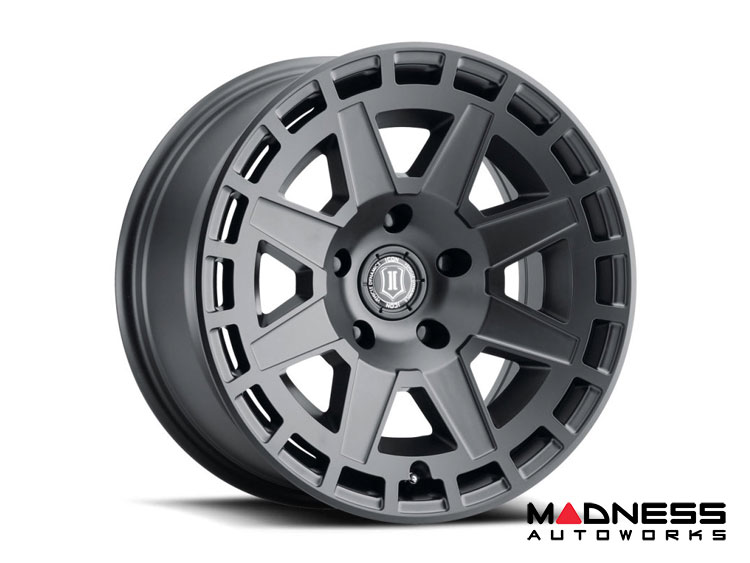 Ford Bronco Custom Wheels (1) - Compass - Satin Black - 17 X 8.5 / 6 x 5.5 / 0 / 4.75" - Icon 