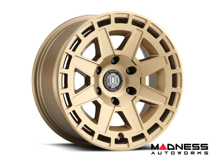 Ford Bronco Custom Wheels (1) - Compass - Satin Brass - 17 X 8.5 / 6 x 5.5 / 0 / 4.75" - Icon 